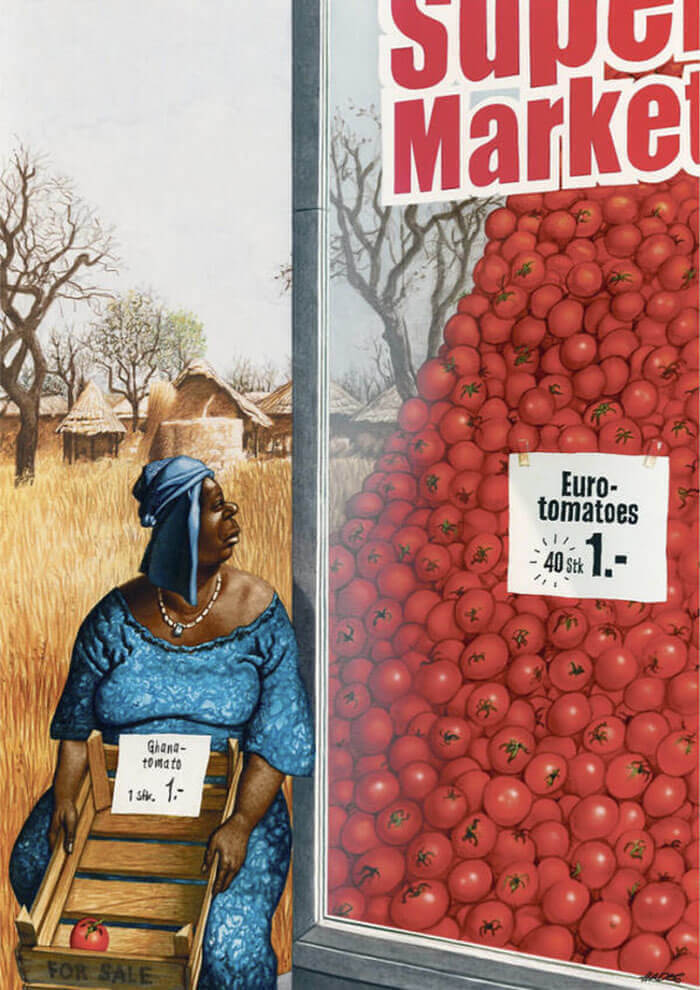 A Supermarket In Ghana Swallows A Local Woman With Cheaper "Euro-Tomatoes"