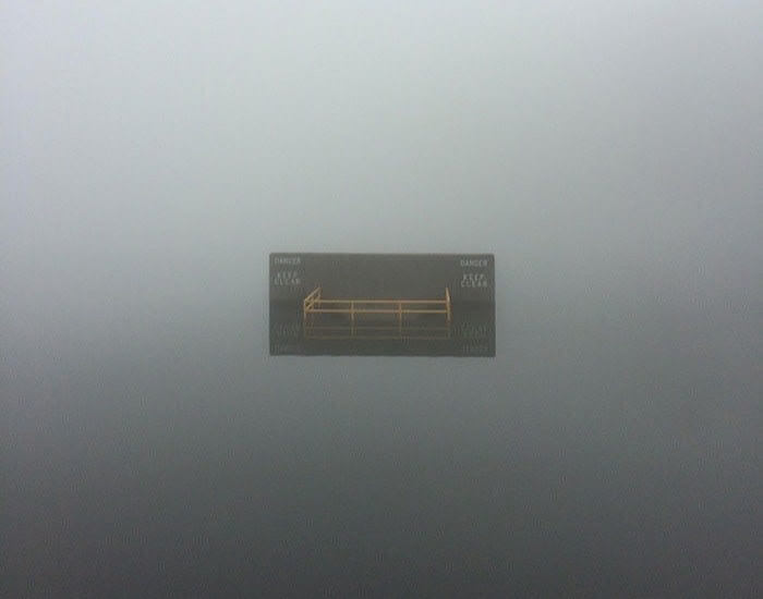 Warning Sign Surrounded By Nothingness